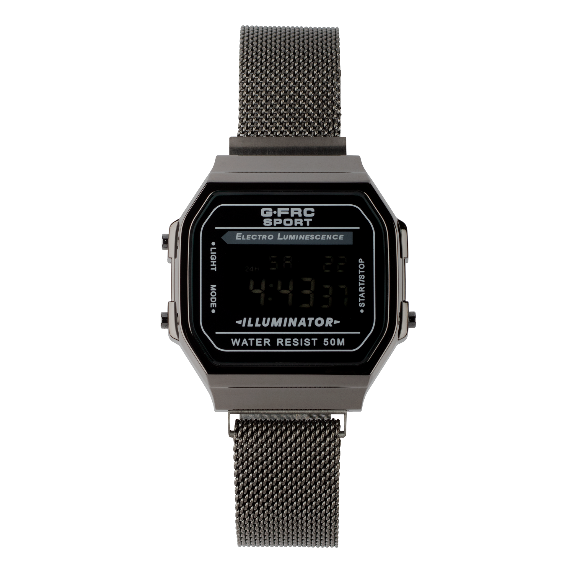 Reloj G-FORCE unisex digital con pulso en malla imantada