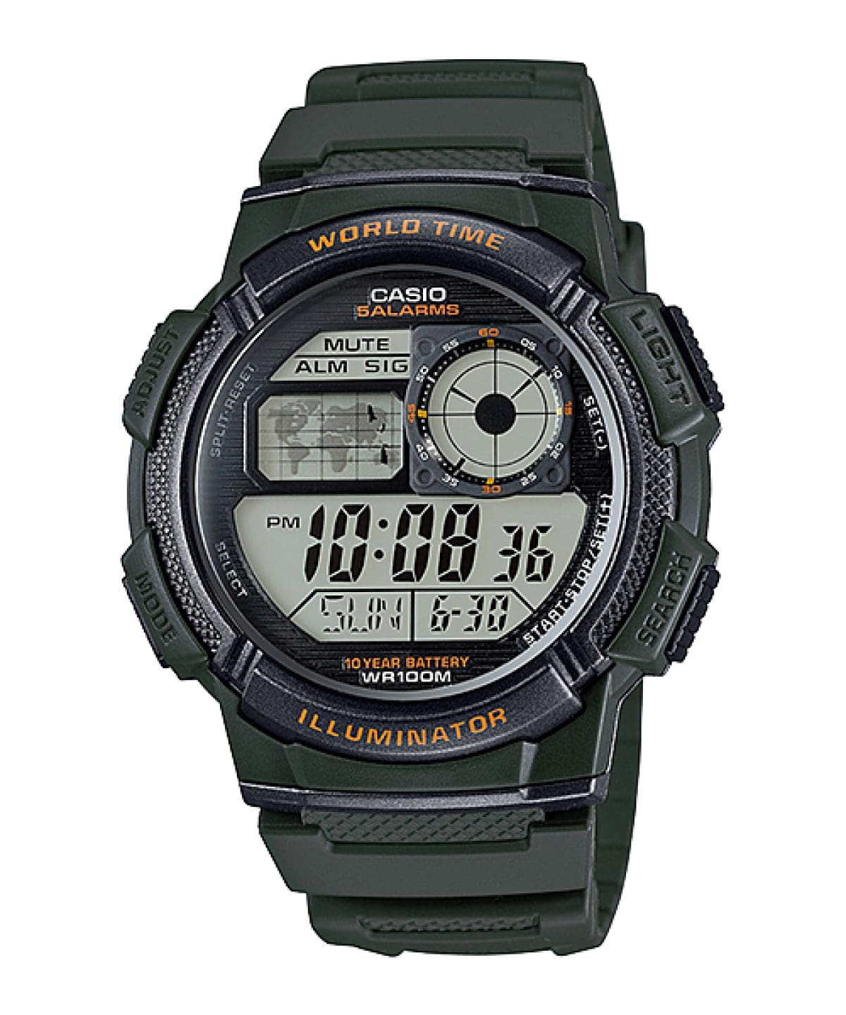 Reloj CASIO DIGITAL AE-1000W para hombre con pulso plástico