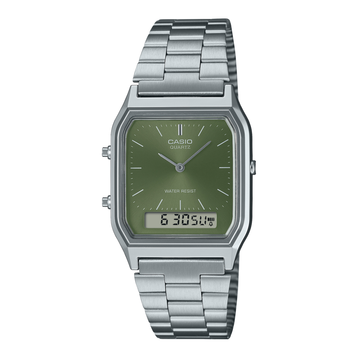 Reloj CASIO VINTAGE AQ-230 Unisex con pulso en acero inoxidable