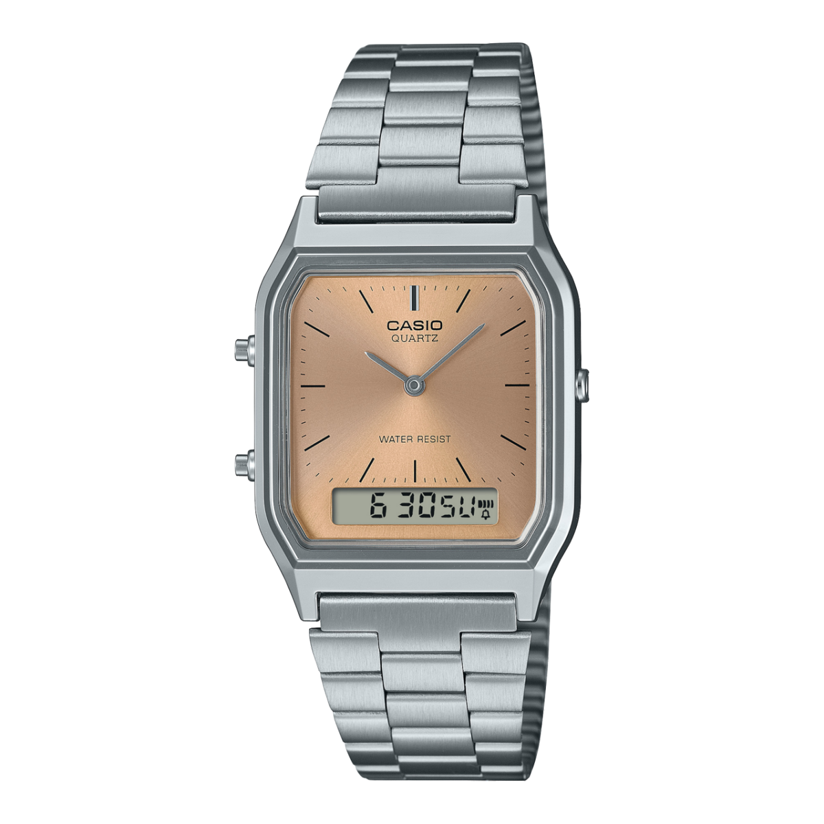 Reloj CASIO VINTAGE AQ-230 Unisex con pulso en acero inoxidable