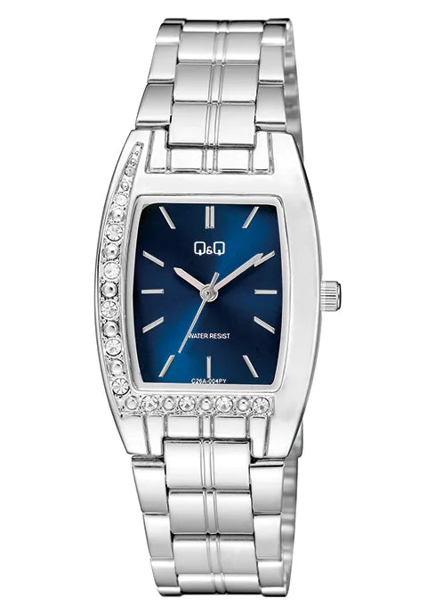Reloj Q&Q original C26A metálico para mujer
