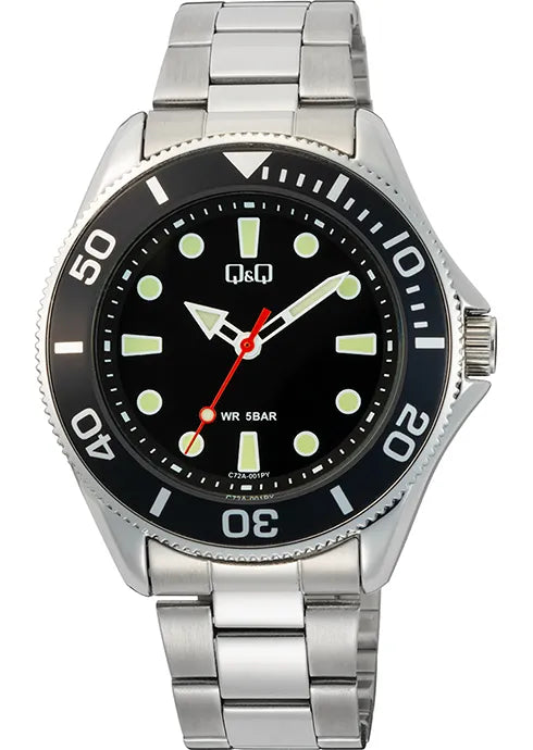 Reloj Q&Q C72A para hombre con pulso en acero inoxidable o con pulso en silicona