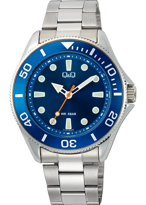 Reloj Q&Q C72A para hombre con pulso en acero inoxidable o con pulso en silicona