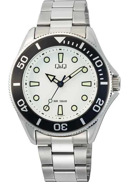 Reloj Q&Q C72A para hombre con pulso en acero inoxidable o con pulso en silicona