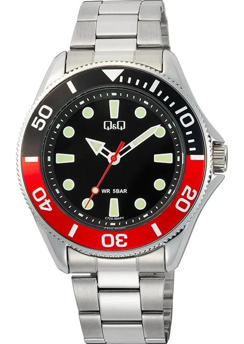 Reloj Q&Q C72A para hombre con pulso en acero inoxidable o con pulso en silicona