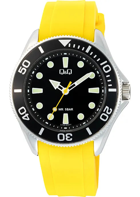 Reloj Q&Q C72A para hombre con pulso en acero inoxidable o con pulso en silicona