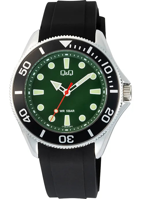Reloj Q&Q C72A para hombre con pulso en acero inoxidable o con pulso en silicona