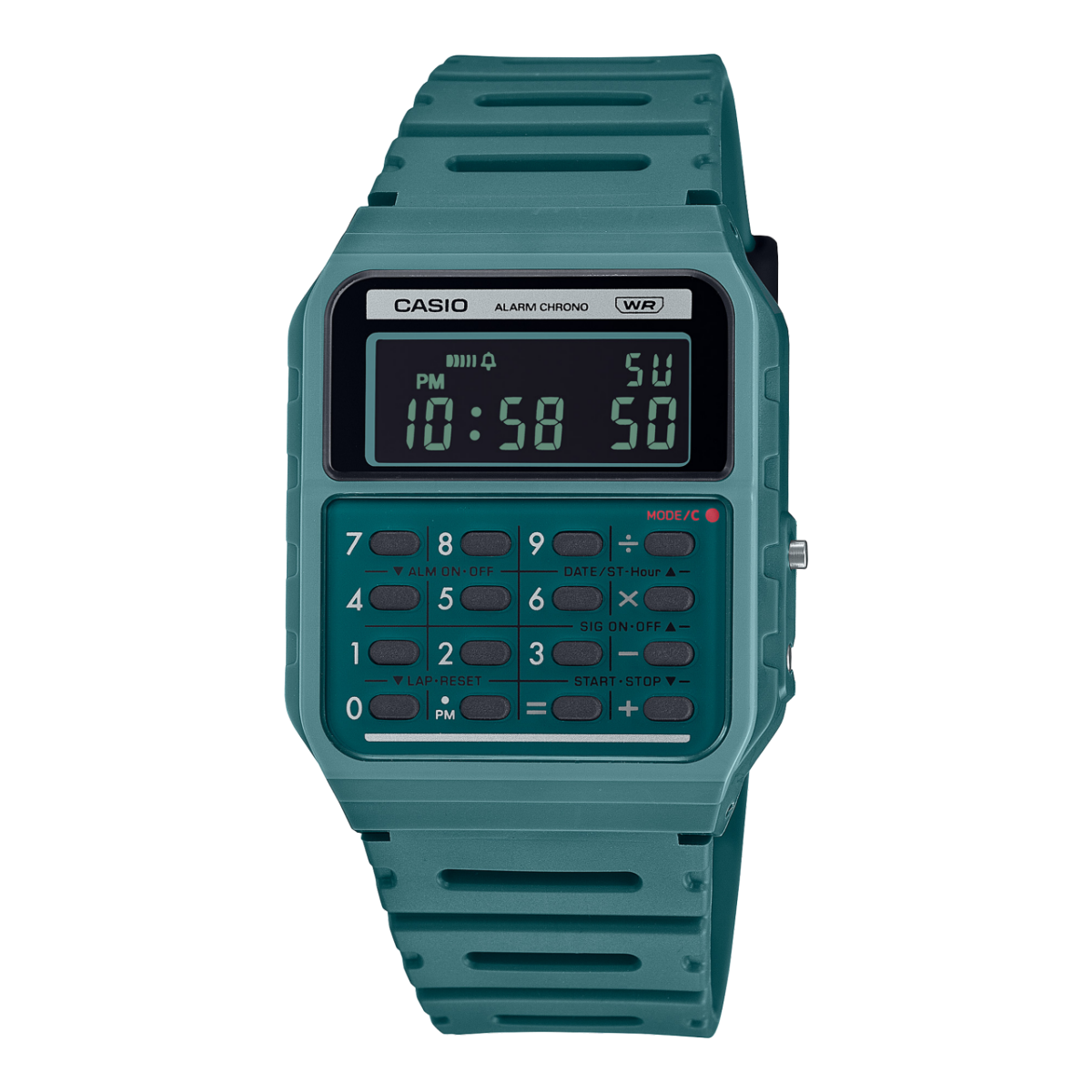 Reloj CASIO DIGITAL CA-53W Calculadora sencillo unisex con pulso en resina