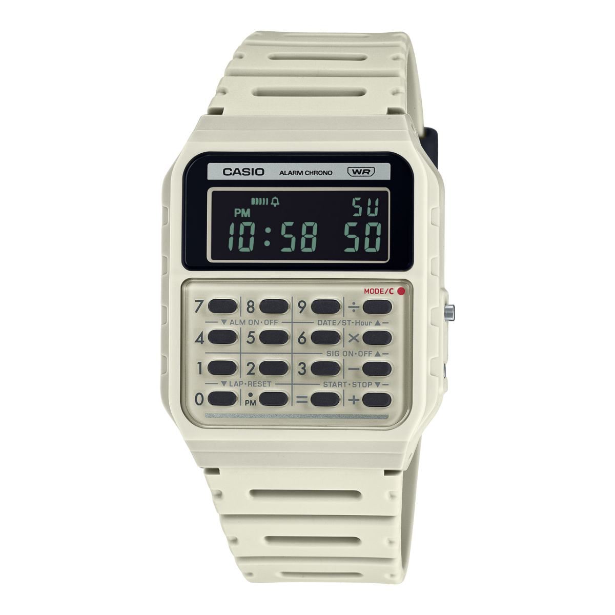 Reloj CASIO DIGITAL CA-53W Calculadora sencillo unisex con pulso en resina