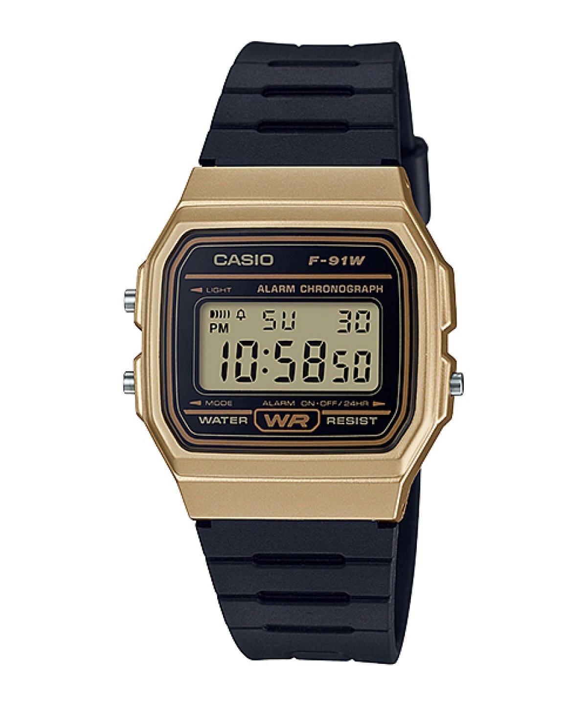 Reloj CASIO VINTAGE F-91W unisex con pulso en resina