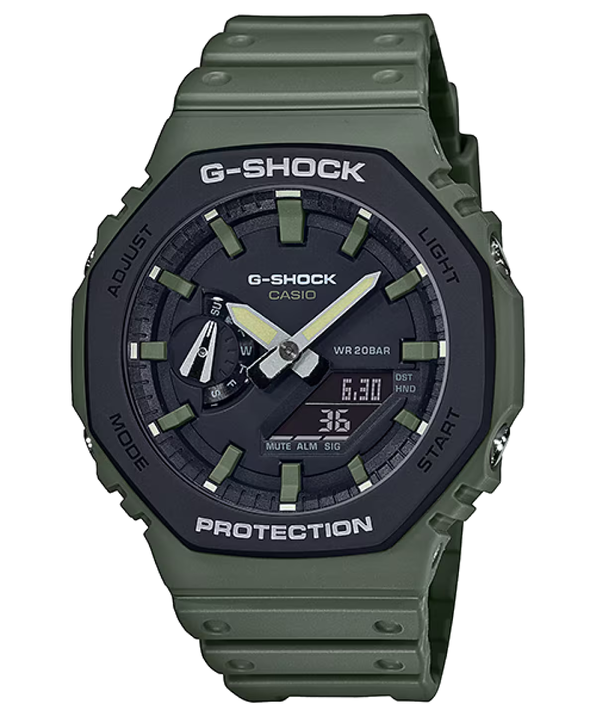 RELOJ CASIO G-SHOCK original GA-2110SU-3A unisex con pulso en resina