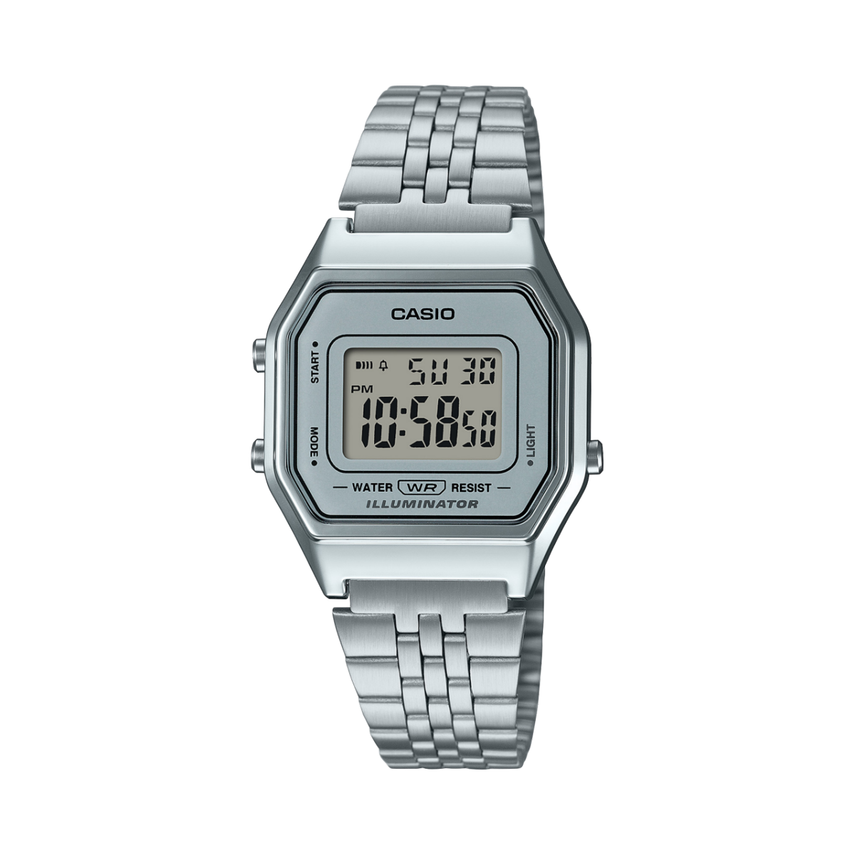 Reloj CASIO VINTAGE LA-680W unisex con pulso en acero inoxidable