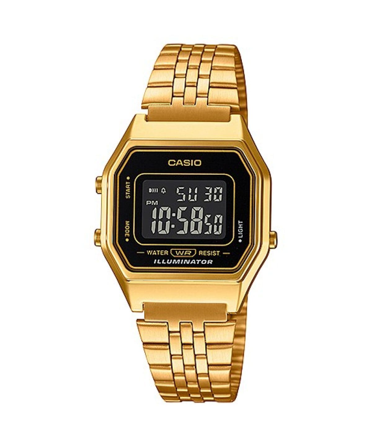 Reloj CASIO VINTAGE LA-680W unisex con pulso en acero inoxidable