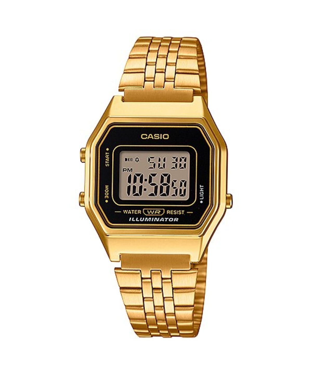 Reloj CASIO VINTAGE LA-680W unisex con pulso en acero inoxidable