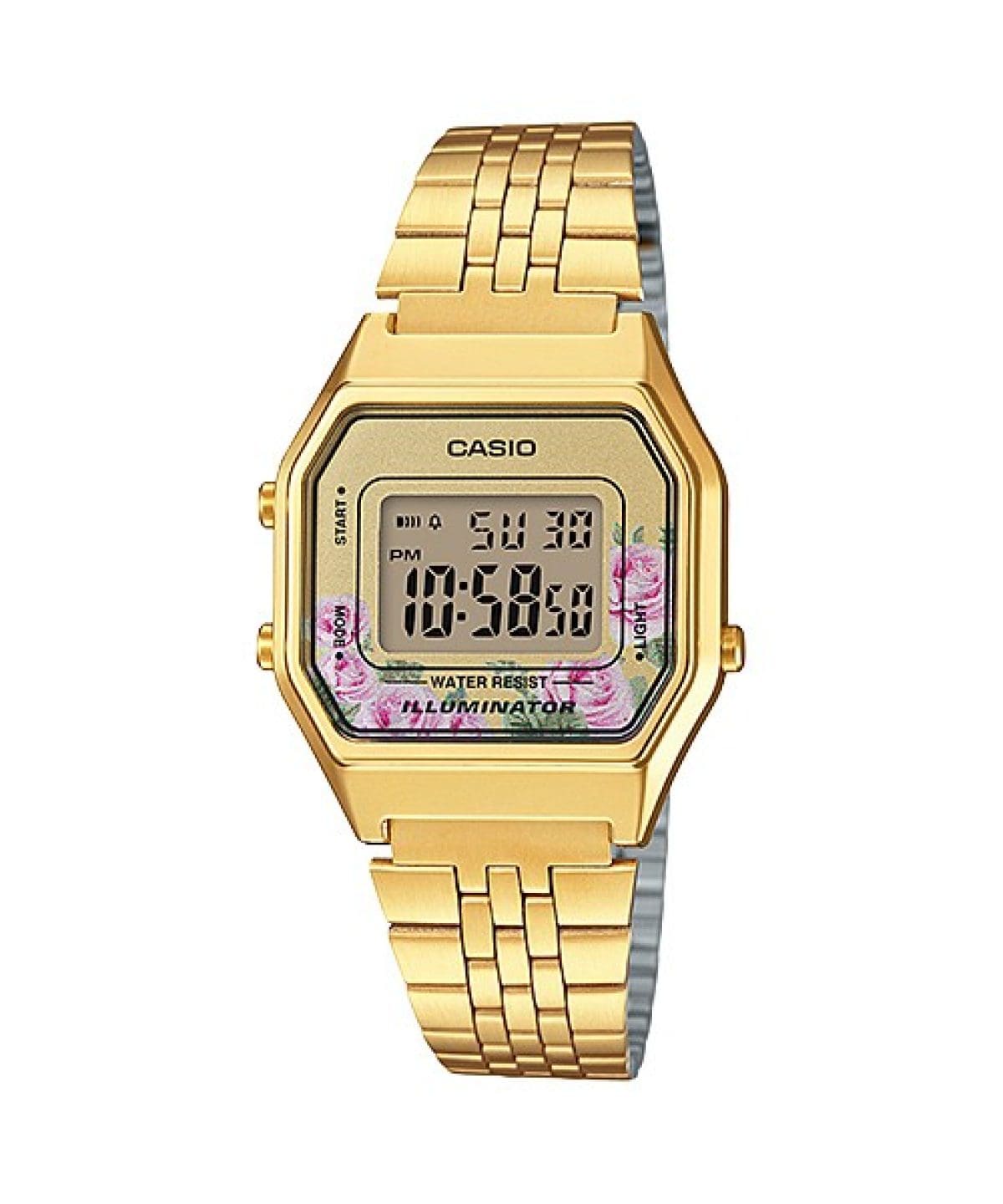 Reloj CASIO VINTAGE LA-680W unisex con pulso en acero inoxidable