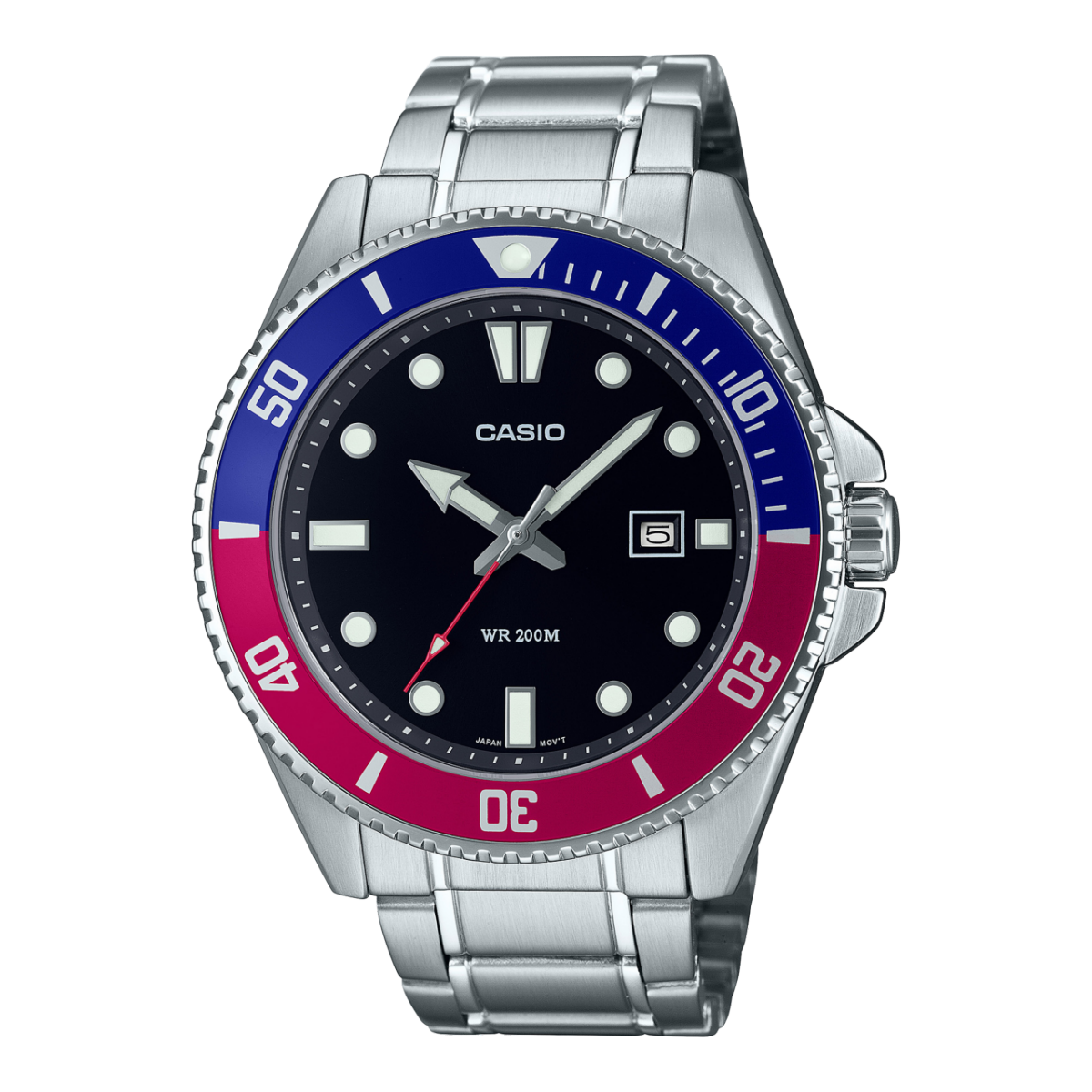 Reloj CASIO MDV-107D para hombre con pulso en acero inoxidable