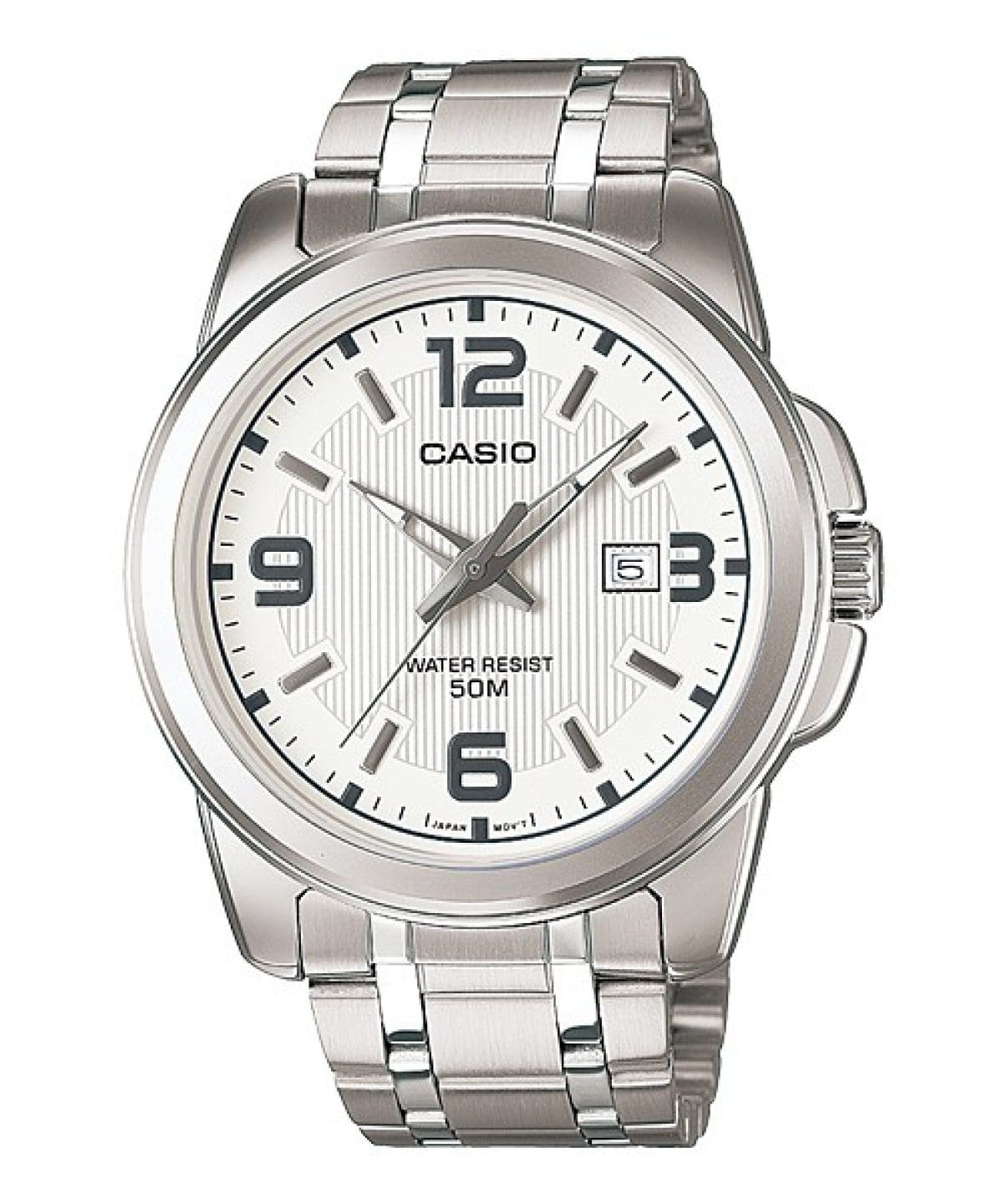 Reloj CASIO MTP-1314 calendario con pulso en acero o cuero para hombre