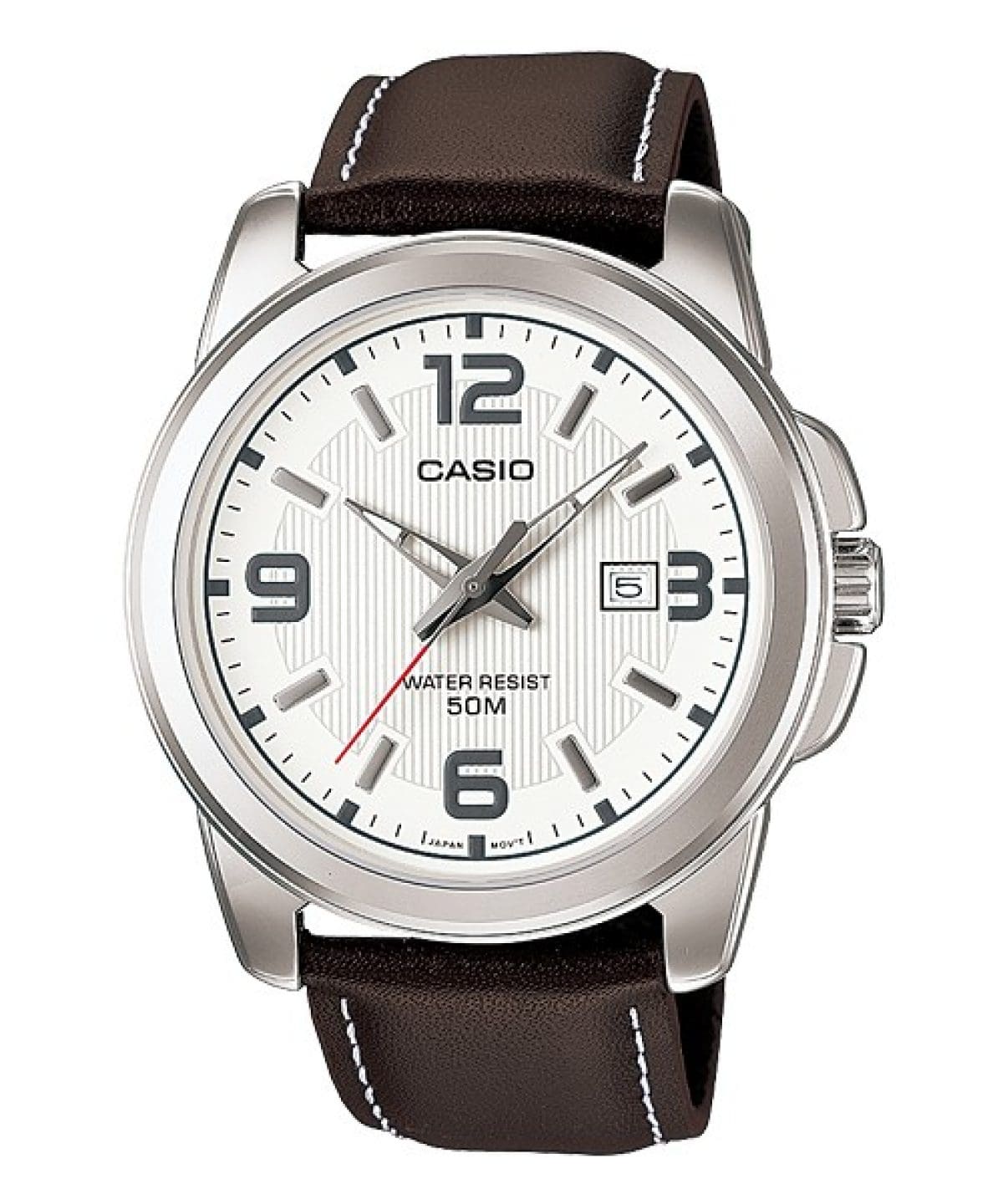 Reloj CASIO MTP-1314 calendario con pulso en acero o cuero para hombre