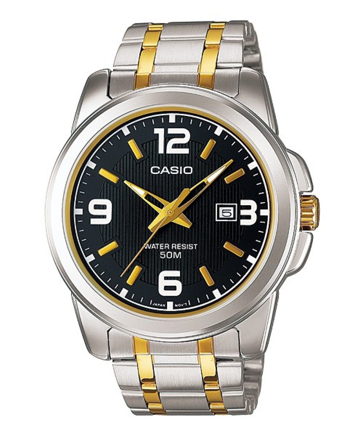 Reloj CASIO MTP-1314 calendario con pulso en acero o cuero para hombre