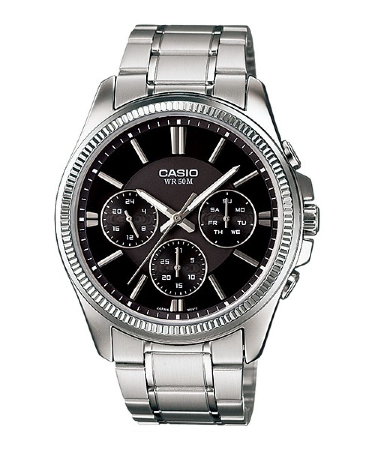 Reloj CASIO MTP-1375 Triple calendario con pulso en acero o cuero para hombre
