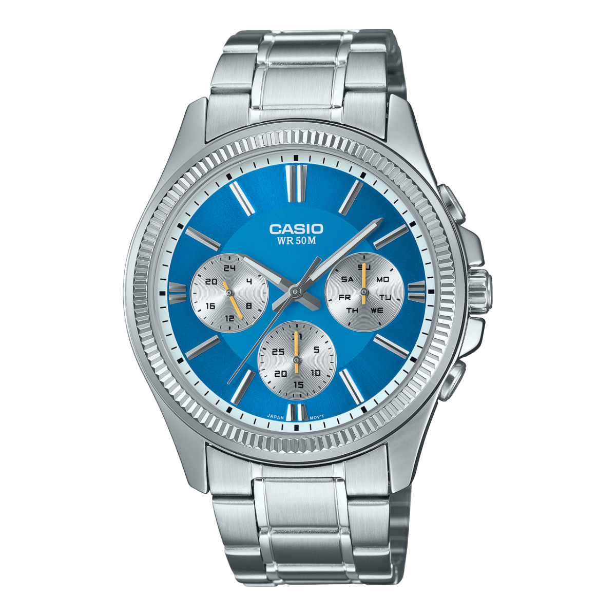 Reloj CASIO MTP-1375 Triple calendario con pulso en acero o cuero para hombre