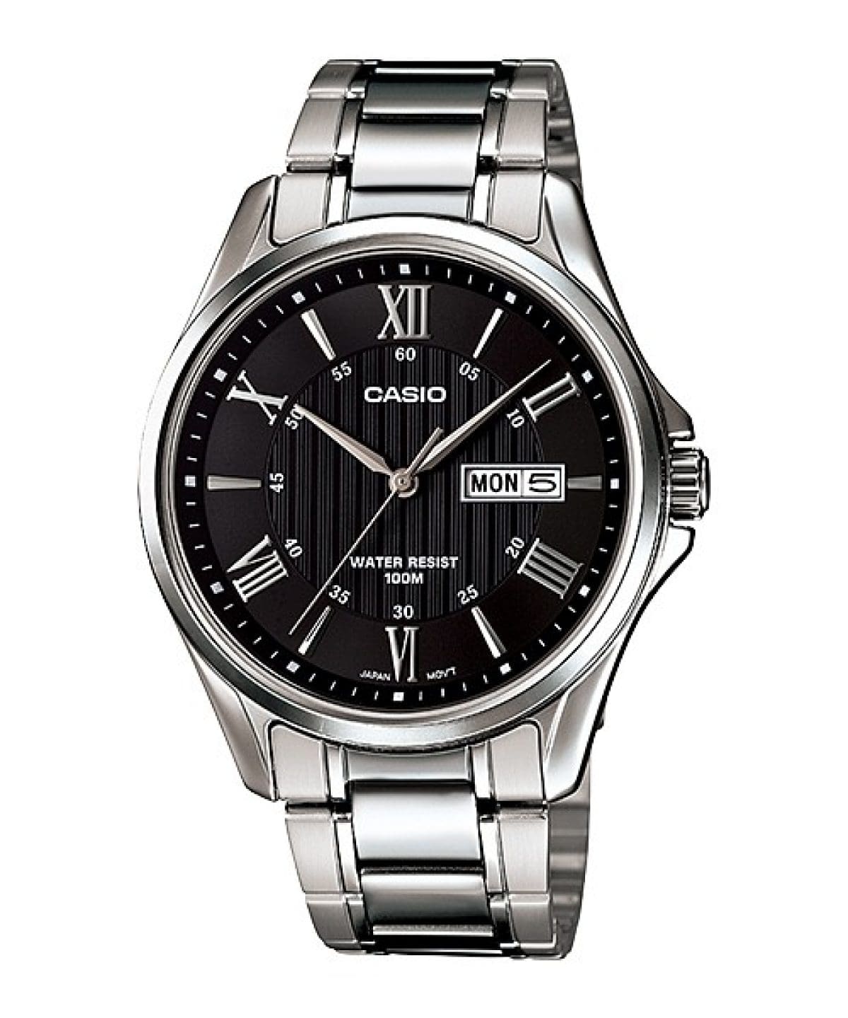 Reloj CASIO MTP-1384 Doble calendario con pulso en acero para hombre