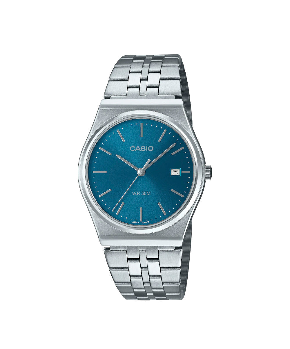 Reloj CASIO MTP-B145D Análogo con calendario y pulso en acero para hombre