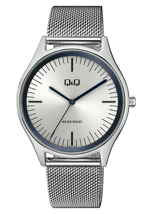 Reloj Q&Q Q00A para hombre con pulso de malla en acero inoxidable