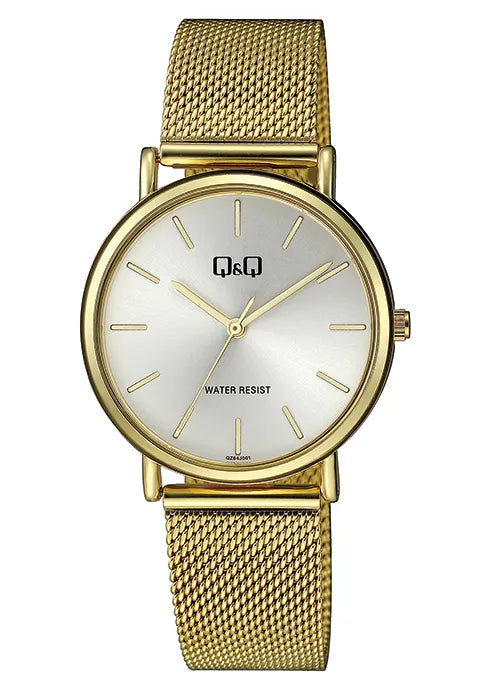 Reloj Q&Q QZ84 para hombre con pulso de malla en acero inoxidable