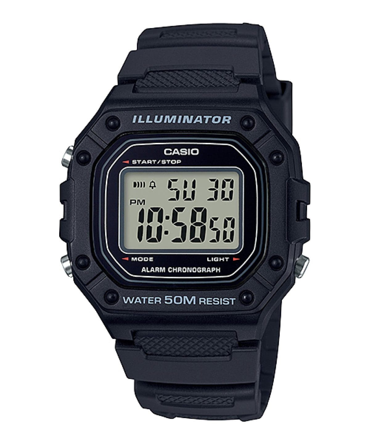 Reloj CASIO DIGITAL Deportivo W-218H Unisex con pulso en Resina