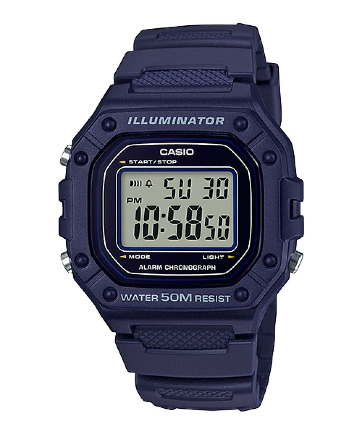 Reloj CASIO DIGITAL Deportivo W-218H Unisex con pulso en Resina