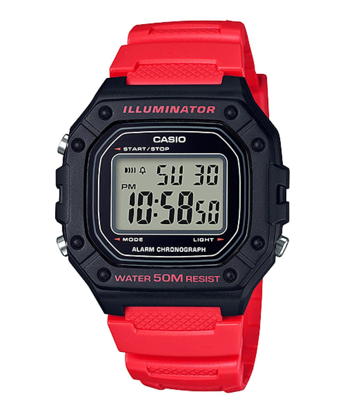 Reloj CASIO DIGITAL Deportivo W-218H Unisex con pulso en Resina