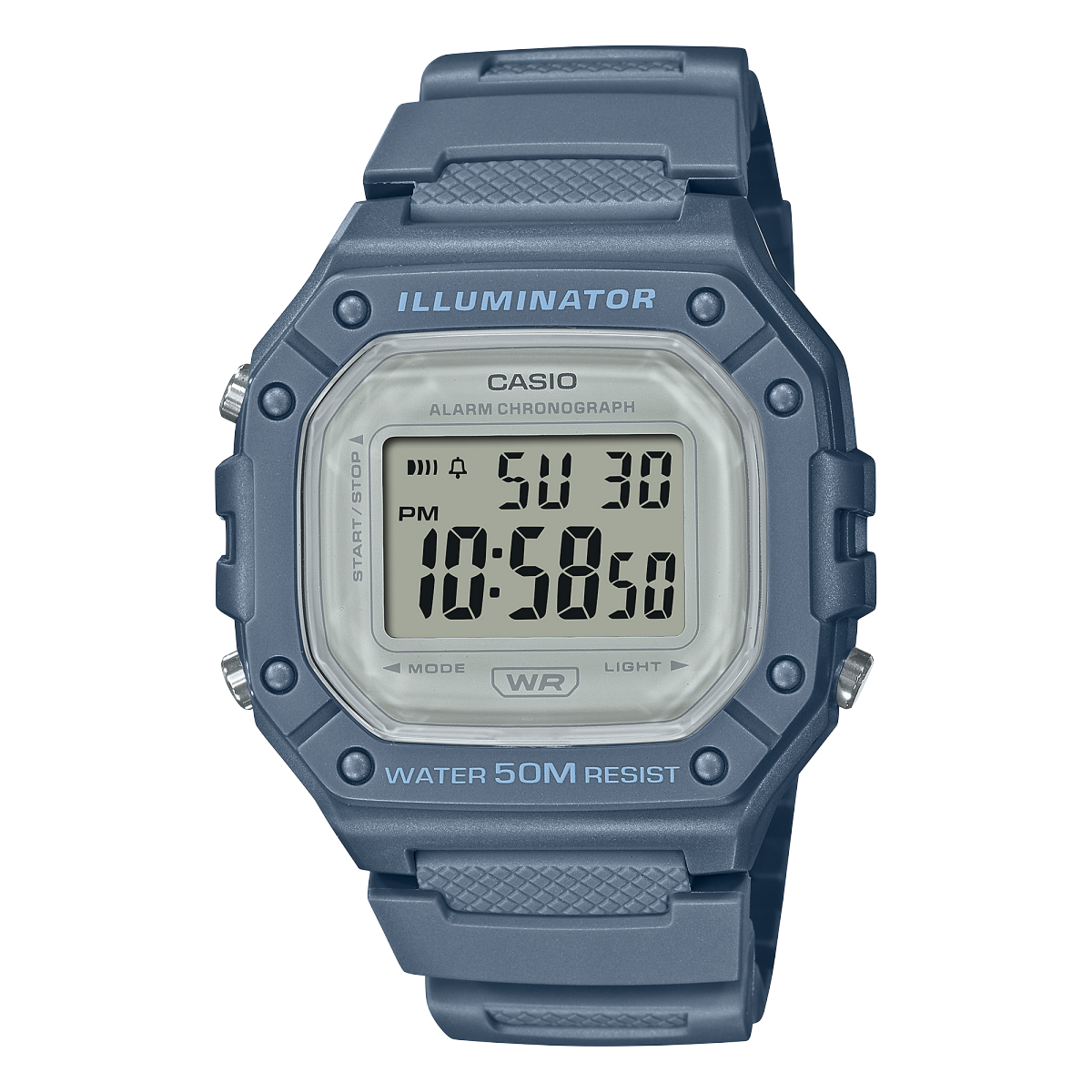 Reloj CASIO DIGITAL Deportivo W-218H Unisex con pulso en Resina
