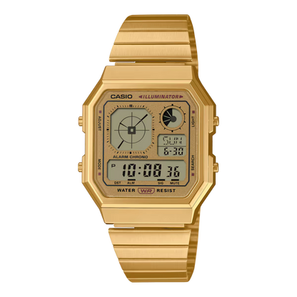 RELOJ CASIO orginal A130WE con pulso en acero inoxidable