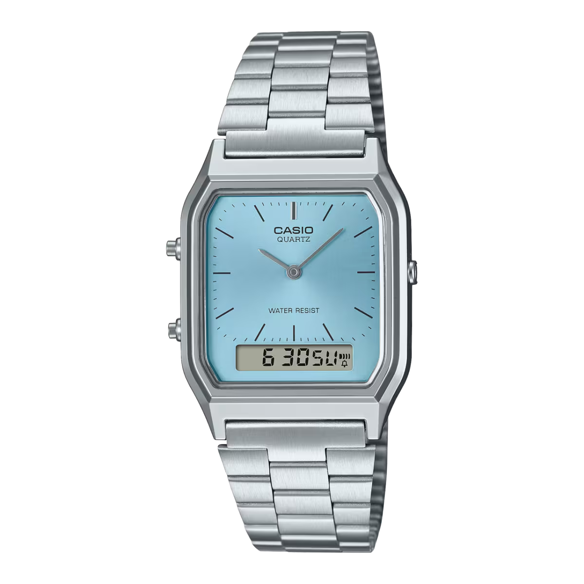 Reloj CASIO VINTAGE AQ-230 Unisex con pulso en acero inoxidable