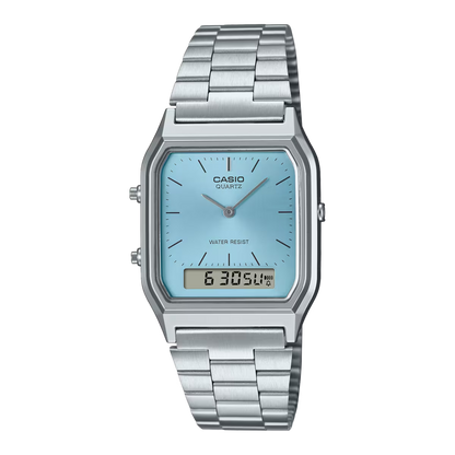 Reloj CASIO VINTAGE AQ-230 Unisex con pulso en acero inoxidable