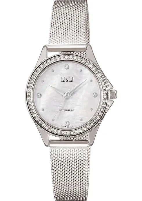 Reloj Q&Q C80A para mujer - brillo japonés original
