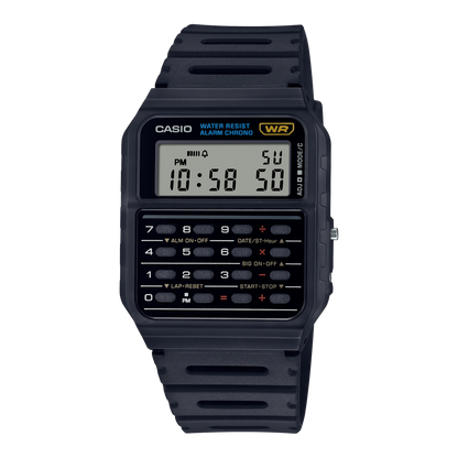 Reloj CASIO DIGITAL CA-53W Calculadora sencillo unisex con pulso en resina