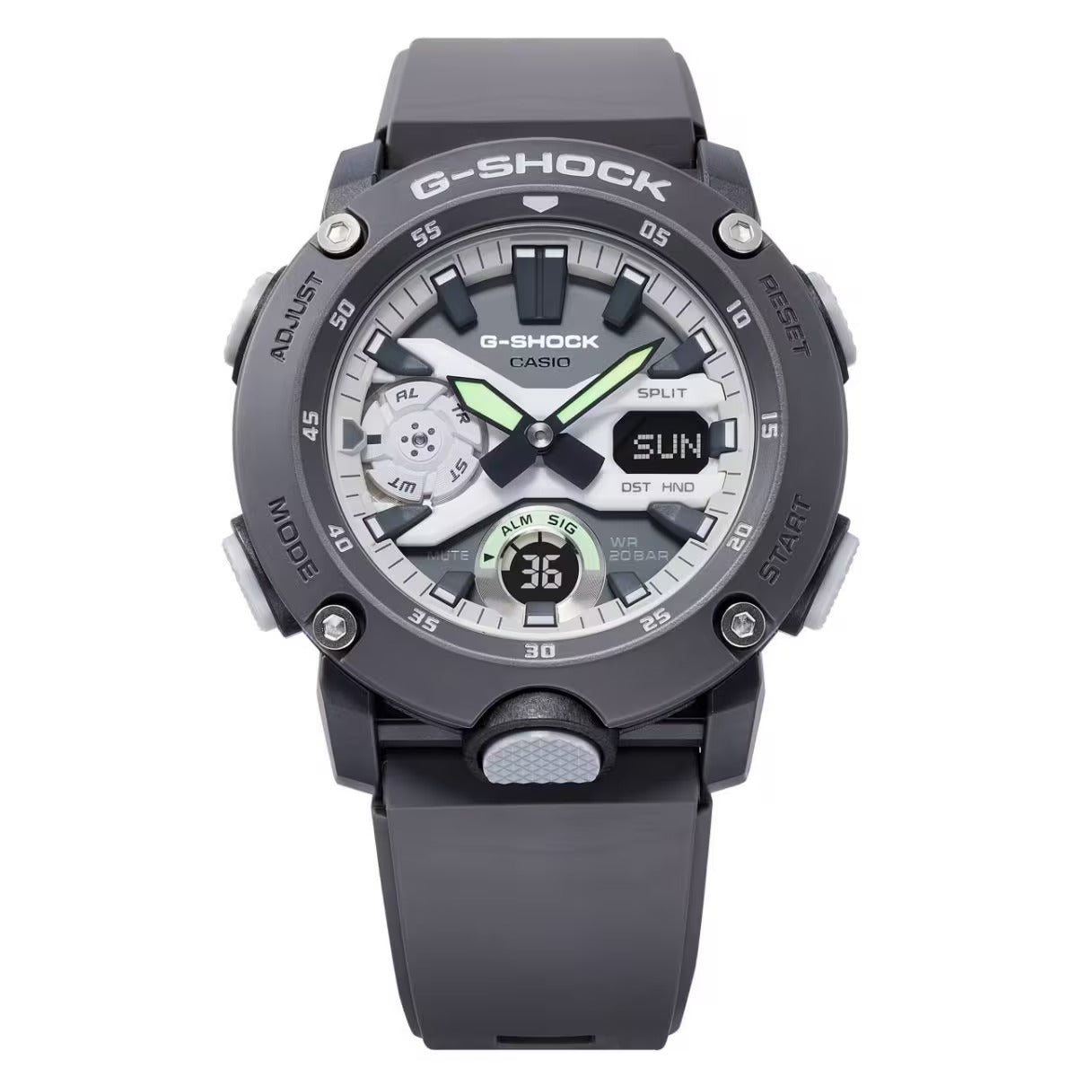 RELOJ CASIO G-SHOCK GA-2000 unisex con pulso en resina