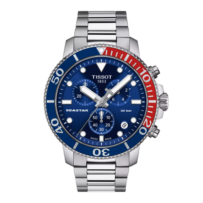 Reloj suizo Tissot Seastar 1000 T120.417.11.041.03 Cronógrafo de buceo para hombre