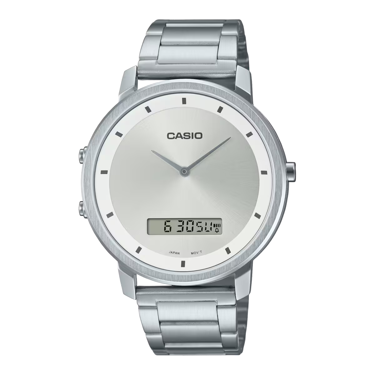 RELOJ CASIO ORIGINAL MTP-B200M-7E para hombre con pulso en malla  de acero